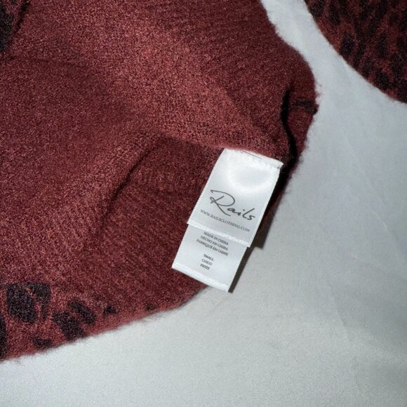 Rails Genevieve animal-print wool-cashmere sweater - Size Small - Picture 9 of 10